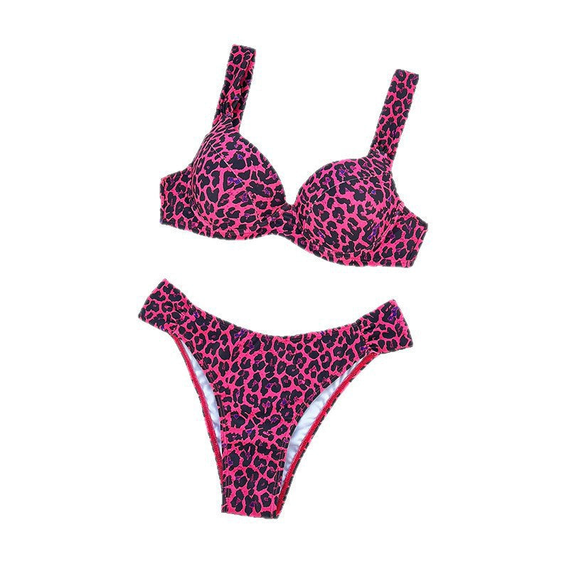 Damen Bügel-Bikini-Set mit animalischem Muster und komfortablem Schnitt Nord Taschen