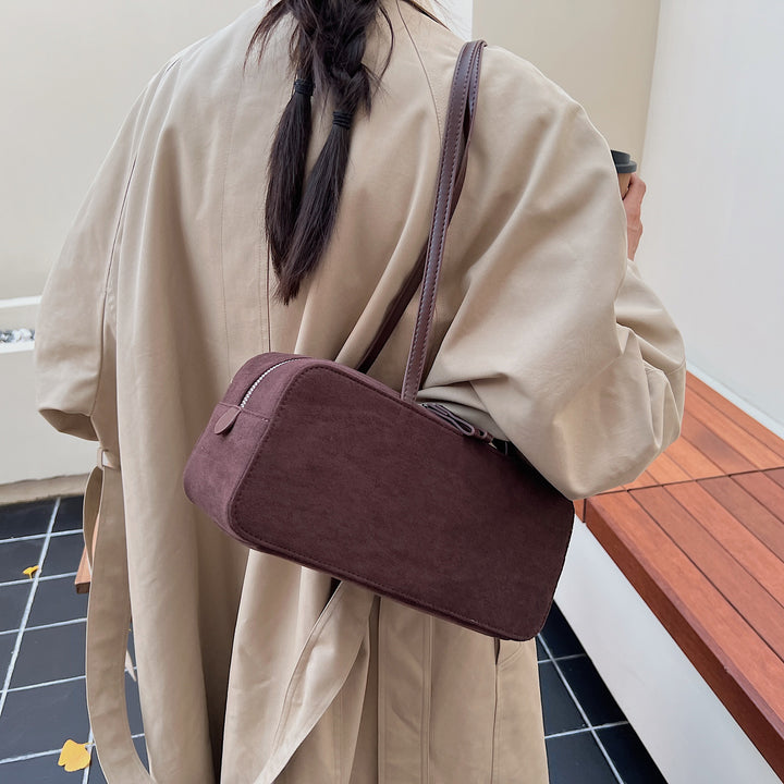 Damen hochwertige Veloursleder Handtasche Nord Taschen