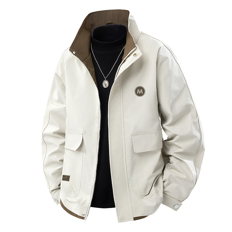 Herren Kurz geschnittene Softshell‑Utility‑Jacke mit Stehkragen und Pattentaschen Nord Taschen