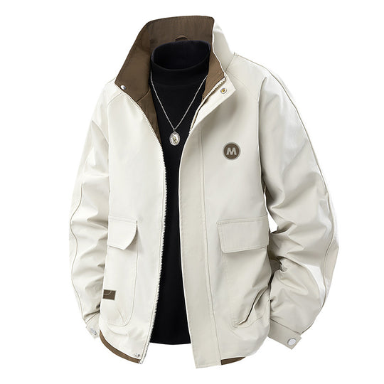 Herren Kurz geschnittene Softshell‑Utility‑Jacke mit Stehkragen und Pattentaschen Nord Taschen