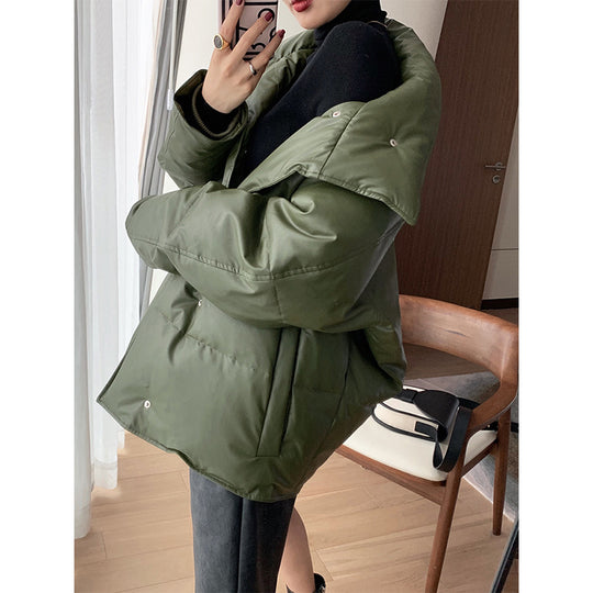 Damen Trendige Oversized Daunenjacke Nord Taschen