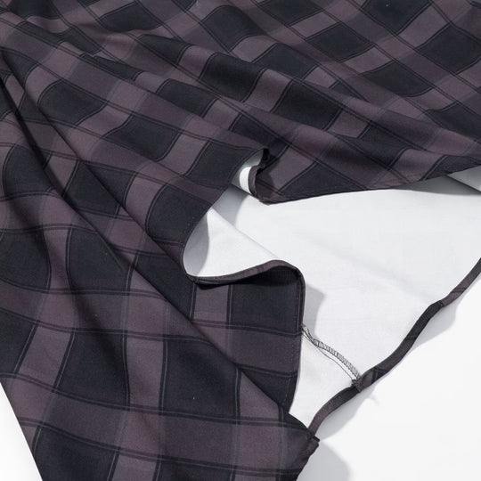 Damen Asymmetrischer Midirock mit Karomuster und ausgestellter A‑Linie Nord Taschen