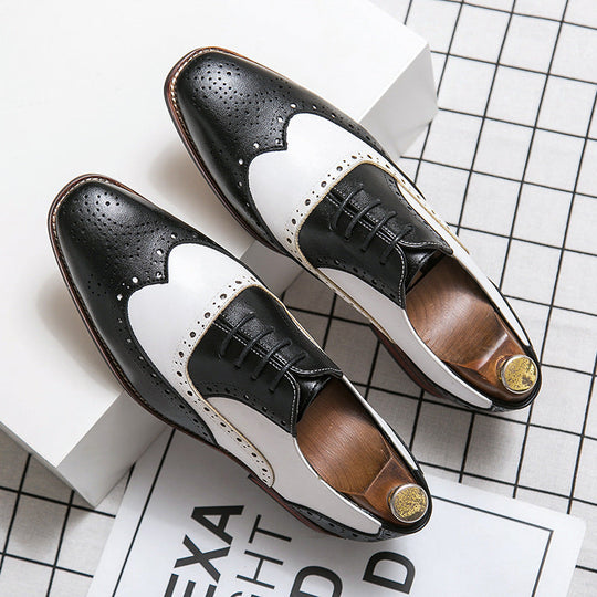 Damen elegante Brogues aus hochwertigen Leder mit klassischem Design