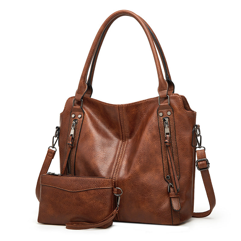 Damen Shopper-Tasche mit geräumigen Innenfächern und stilvollem Kunstleder Nord Taschen