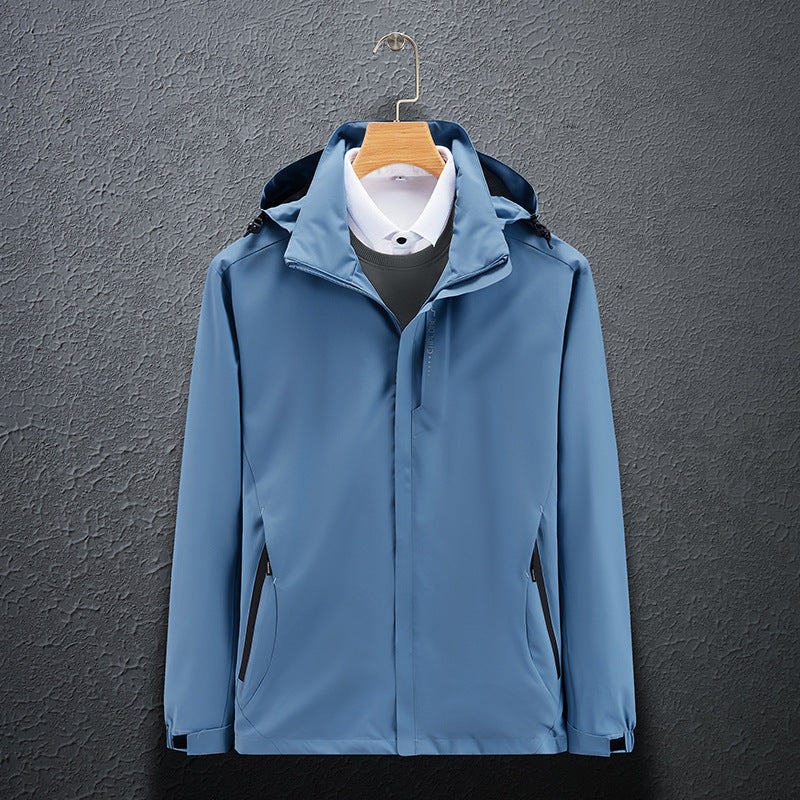 Herren Leichte Softshell-Funktionsjacke mit atmungsaktivem Meshfutter und verstellbarer Kapuze Nord Taschen