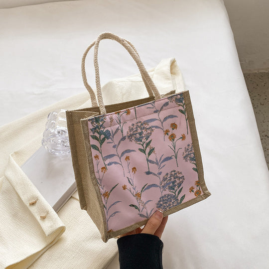 Damen Tragetasche mit floralem Dekor und robusten Materialien Nord Taschen
