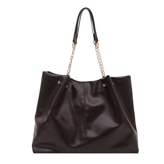 Damen elegante Shopper-Tasche mit luxuriösen Kettenverzierungen Nord Taschen