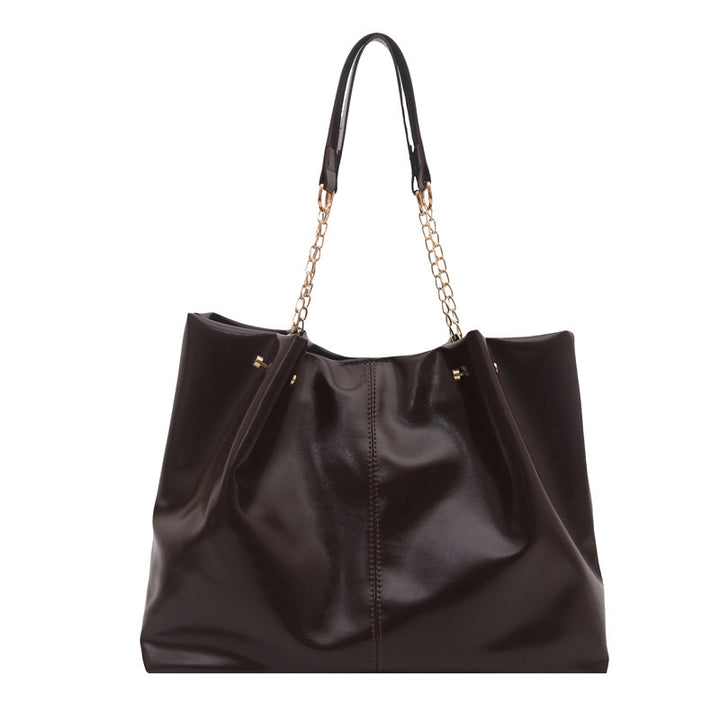 Damen elegante Shopper-Tasche mit luxuriösen Kettenverzierungen Nord Taschen