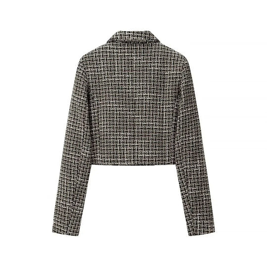Damen Kurzblazer aus Bouclé‑Tweed mit kastiger Cropped‑Silhouette Nord Taschen