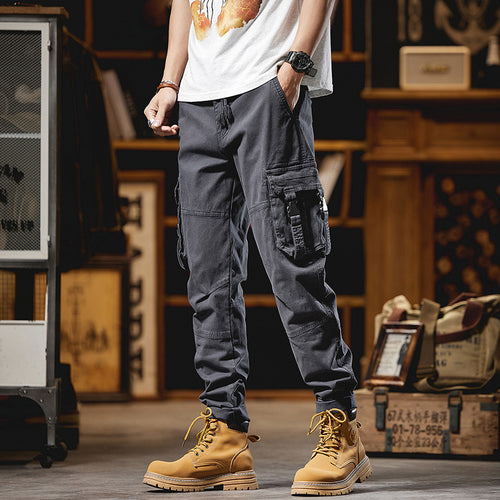 Herren Taktische Utility-Cargo-Hose mit verstärkten Kniepatches, Multifunktionstaschen und Kordelbund Nord Taschen