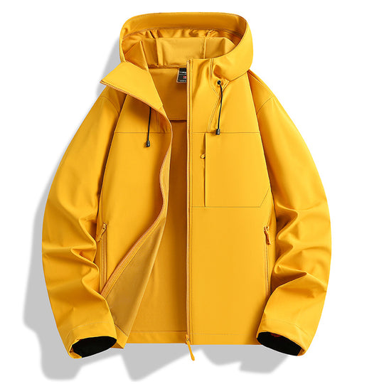 Damen Leichte wasserdichte Kapuzenjacke mit atmungsaktiver Beschichtung, Reißverschlusstaschen und verstellbaren Bündchen Nord Taschen