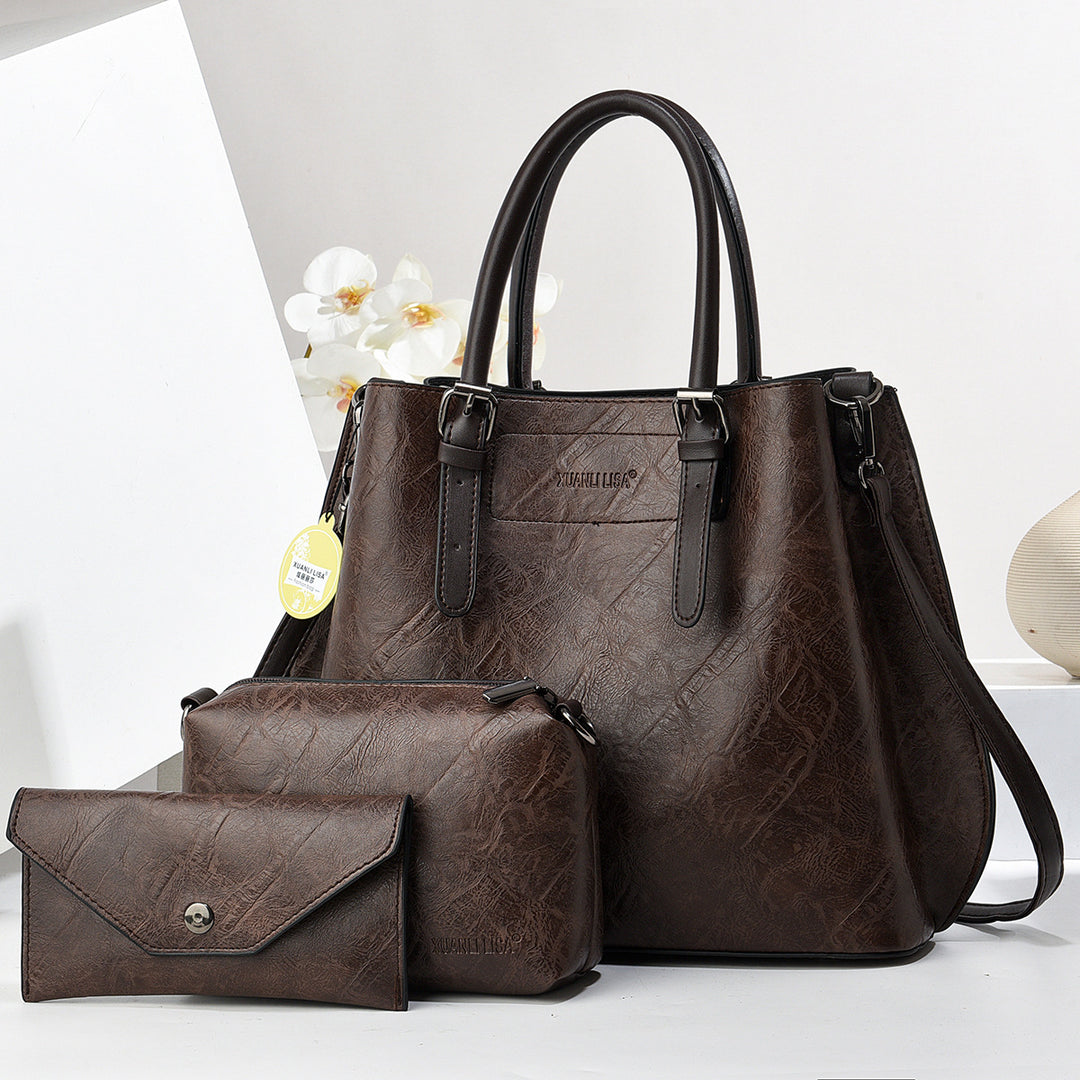 Damen Handtaschen-Set mit abnehmbarer Clutch und Kosmetiktasche Nord Taschen