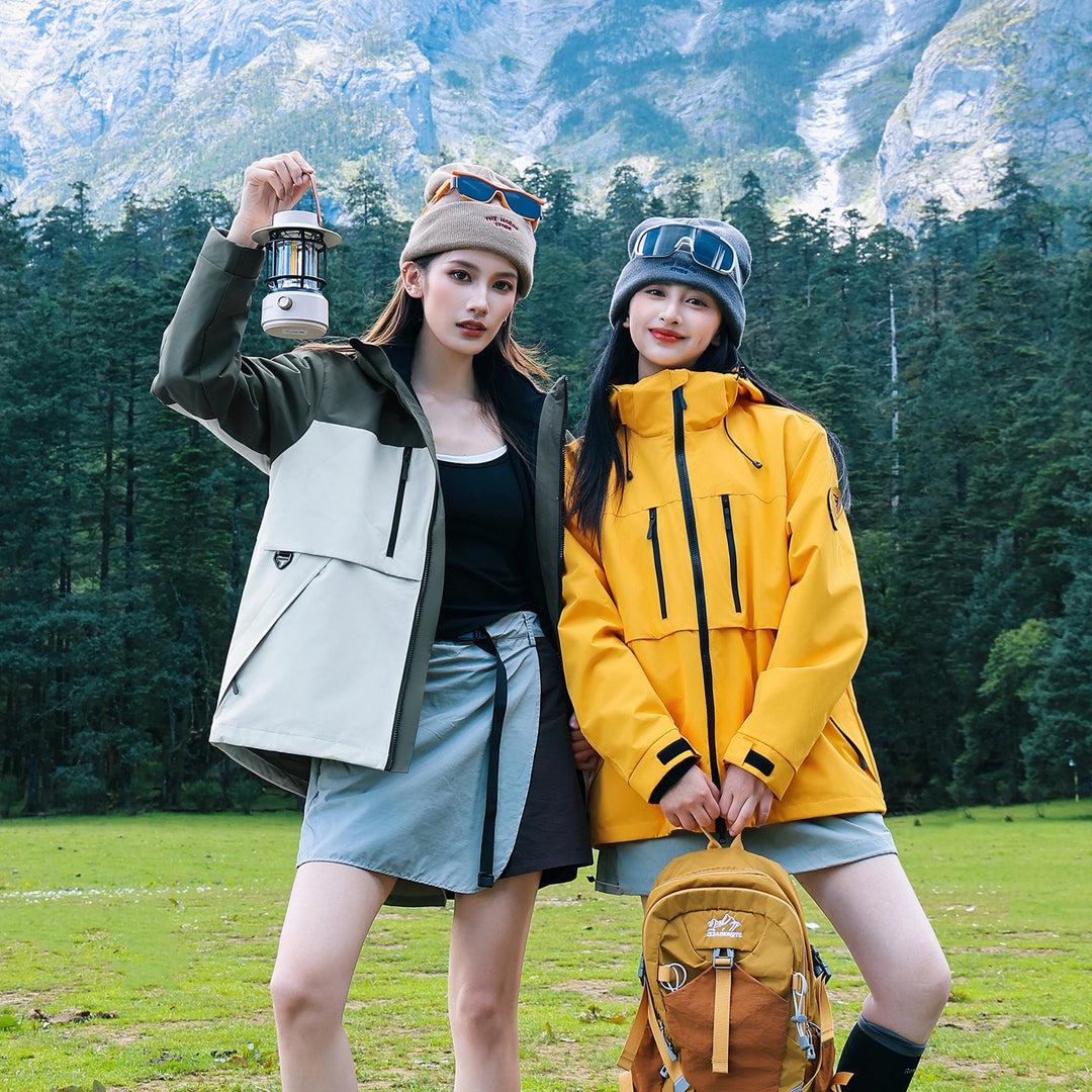 Herren Wasserdichte atmungsaktive Softshell Outdoorjacke mit verstellbarer Kapuze Nord Taschen