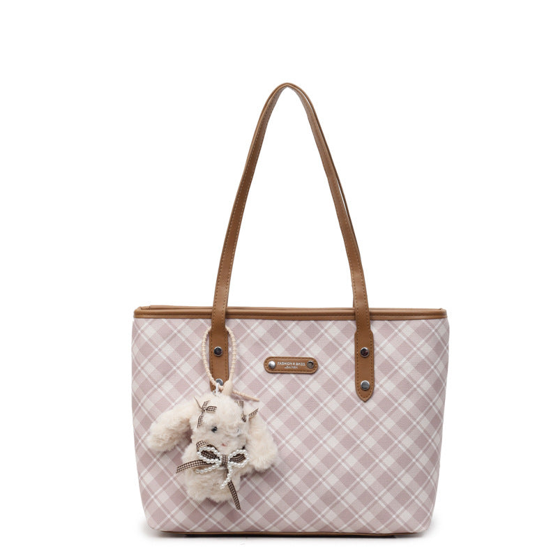 Damen modische Tragetasche im karierten Design Nord Taschen