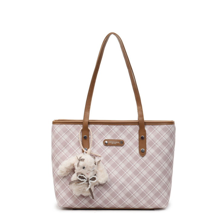 Damen modische Tragetasche im karierten Design Nord Taschen
