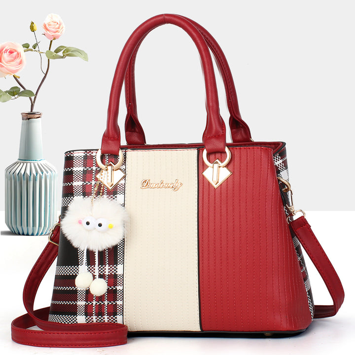 Damen modische Handtasche mit strukturiertem Design und abnehmbarem Anhänger Nord Taschen