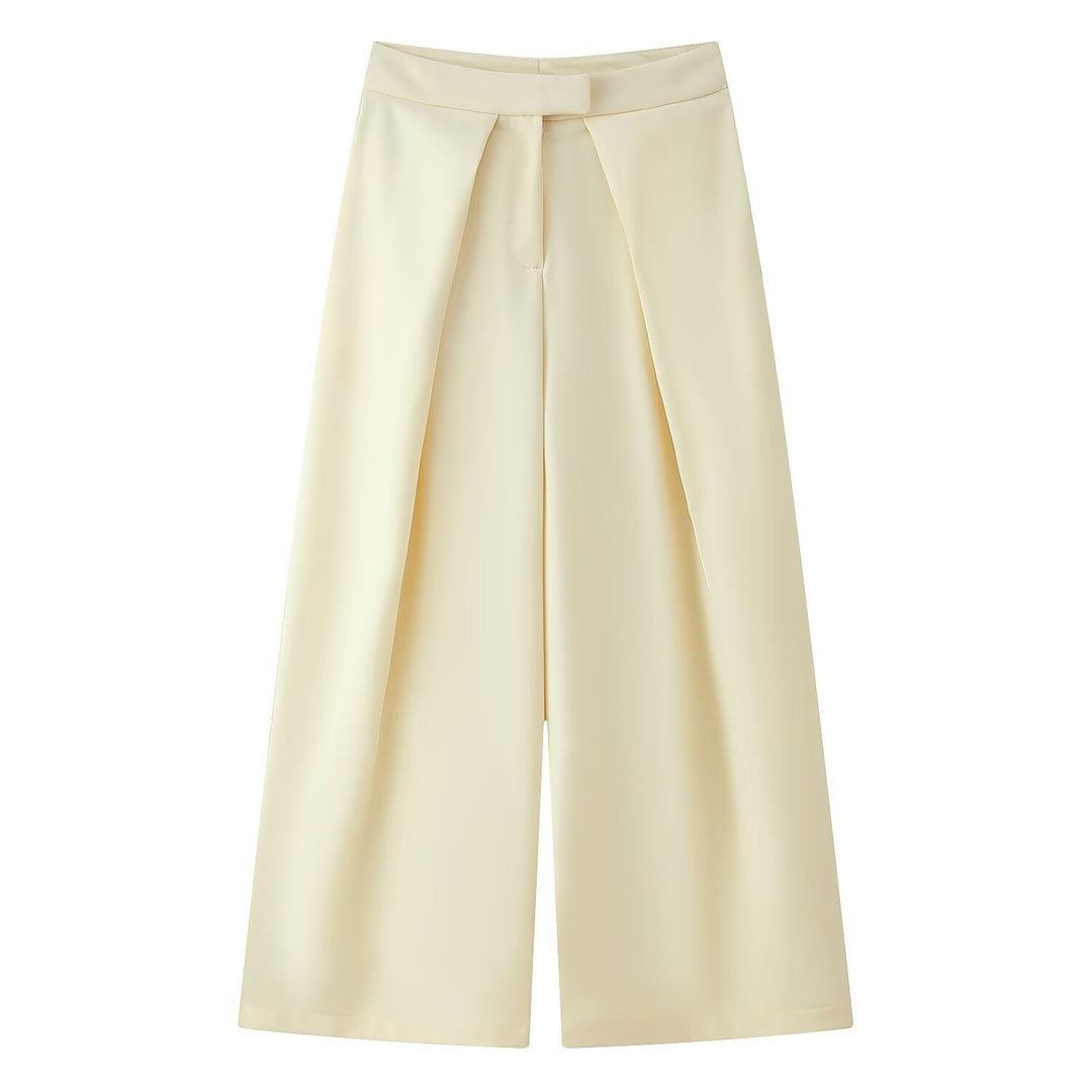 Damen Culotte-Hose mit weitem Bein, hoher Taille und ausgestellter Silhouette Nord Taschen