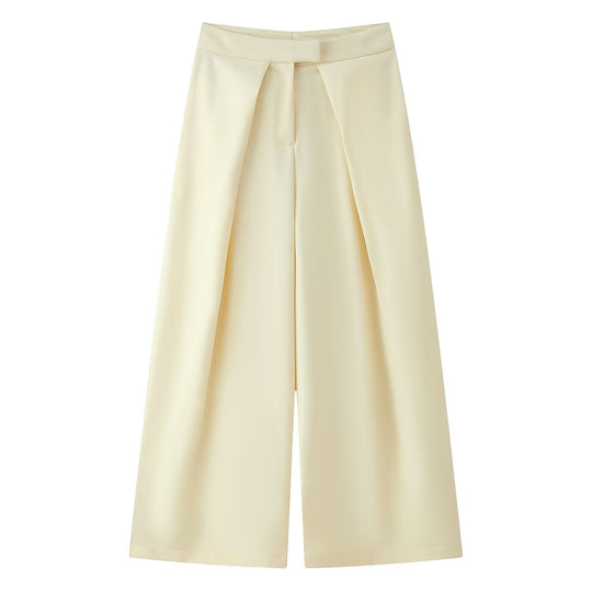 Damen Culotte-Hose mit weitem Bein, hoher Taille und ausgestellter Silhouette Nord Taschen