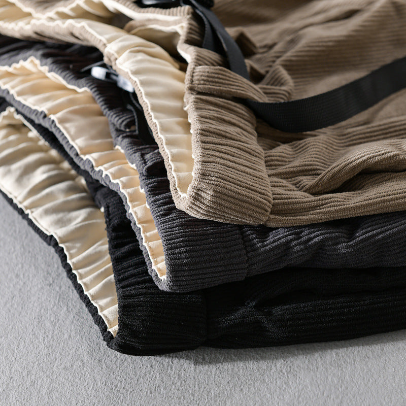 Herren Kord-Chino mit elastischem Bund, Gurtbandschließe und konischem Schnitt Nord Taschen