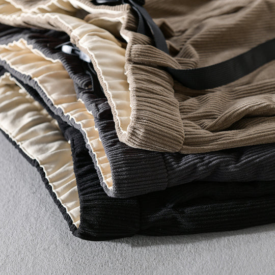 Herren Kord-Chino mit elastischem Bund, Gurtbandschließe und konischem Schnitt Nord Taschen