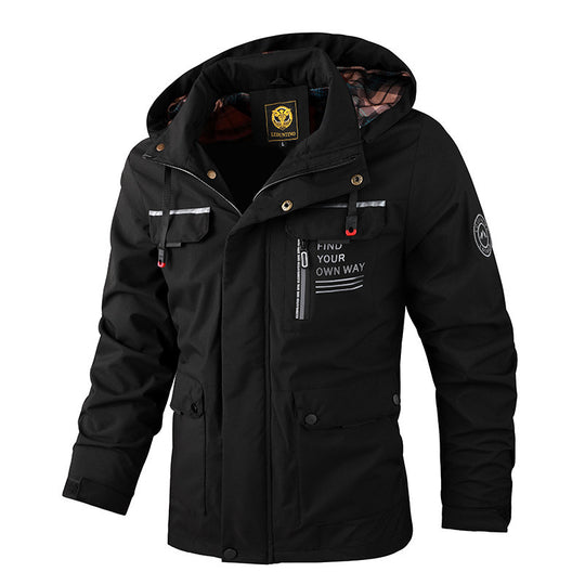 Herren Wasserfeste Outdoor-Jacke mit mehreren Taschen Nord Taschen