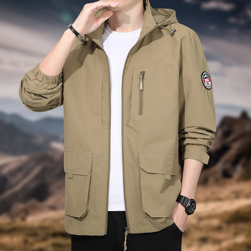 Herren multifunktionale Jacke mit Kapuze Nord Taschen