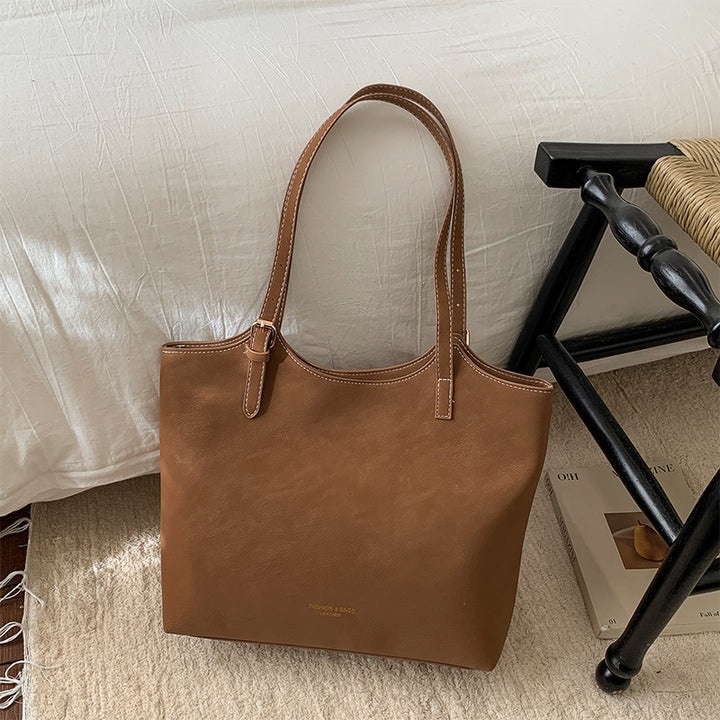 Damen minimalistischer Schultertasche mit hochwertiger Oberflächenstruktur Nord Taschen