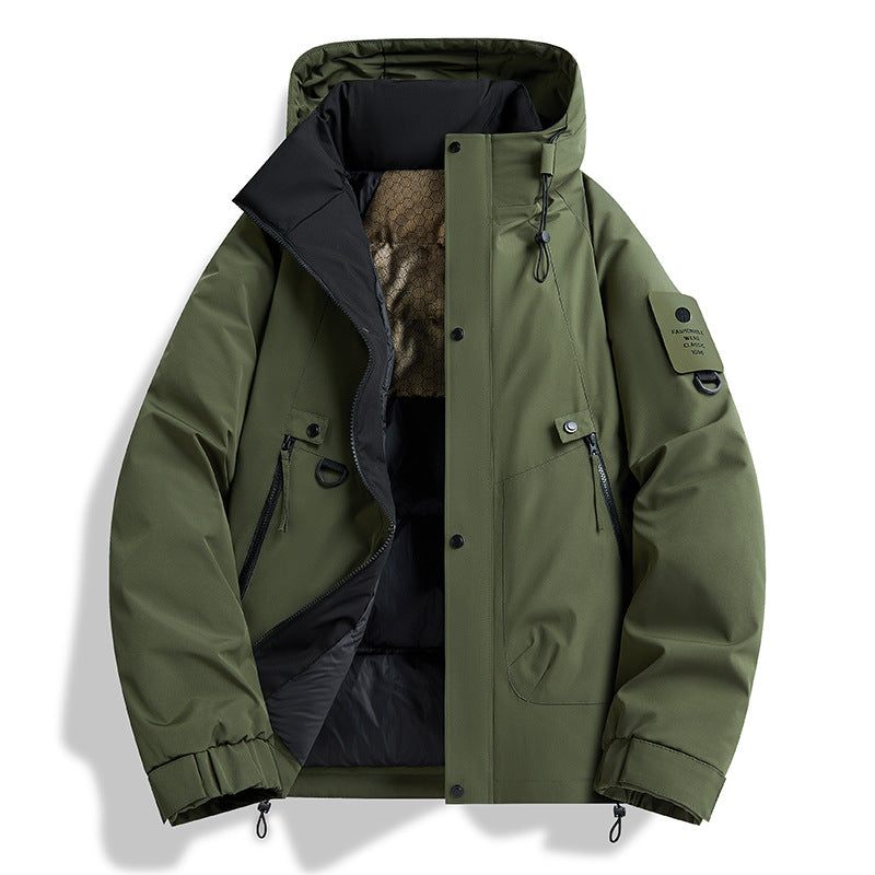 Herren Technischer Urbanparka mit Thermoisolierung und multifunktionalen Taschen Nord Taschen
