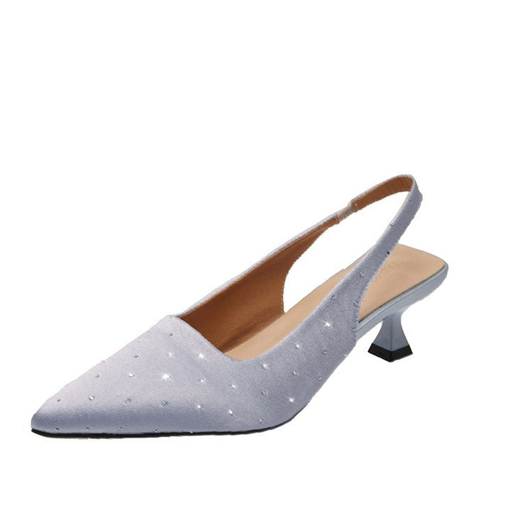 Damen glamouröse Slingback-Pumps mit feinen Glitzer-Applikationen und spitzem Design Nord Taschen