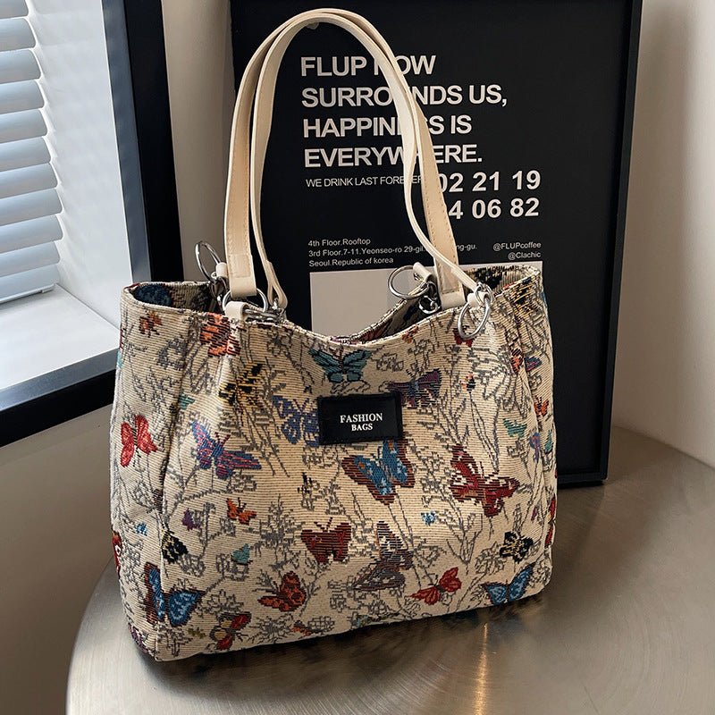 Damen Tragetasche mit floralem Design und strapazierfähiger Baumwolle Nord Taschen