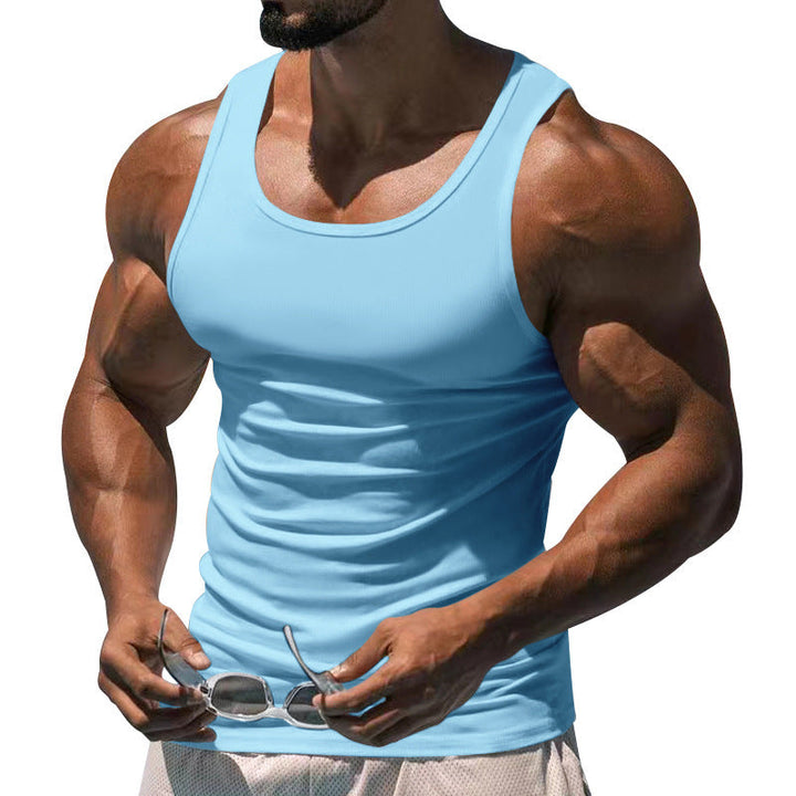 Herren nan figurbetontes funktionales Tanktop mit hohem Armausschnitt und Stretchjersey