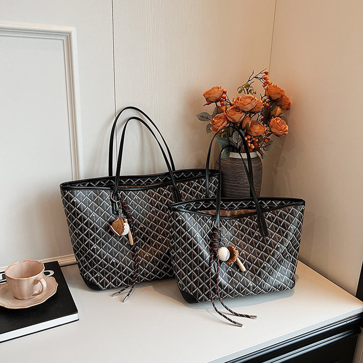 Damen geräumige Einkaufstasche mit modernem geometrischem Muster Nord Taschen
