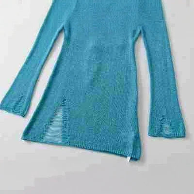 Damen Feinstrick-Tunika mit U-Boot-Ausschnitt, figurbetont und Glockenärmeln Nord Taschen