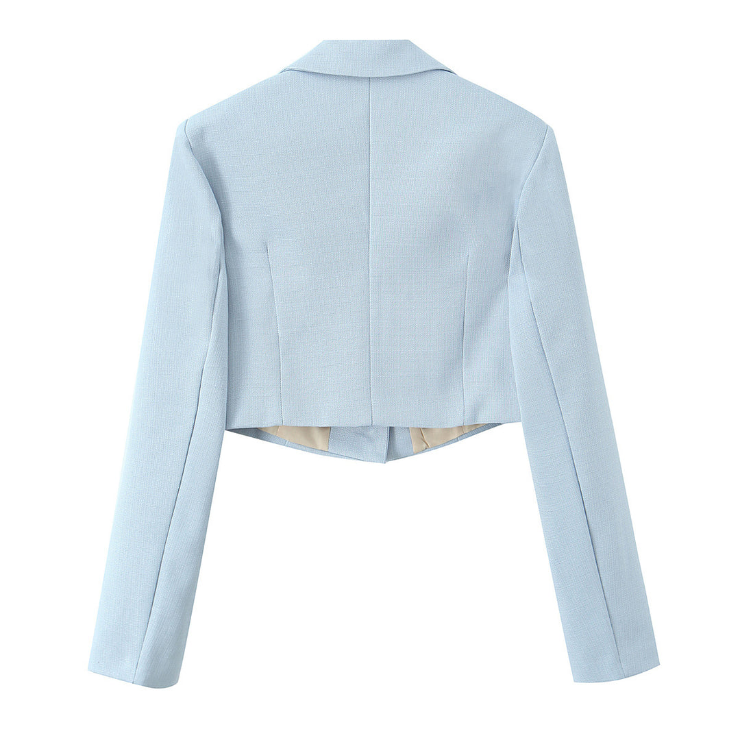 Damen Kurzblazer mit taillierter Silhouette und Reverskragen Nord Taschen