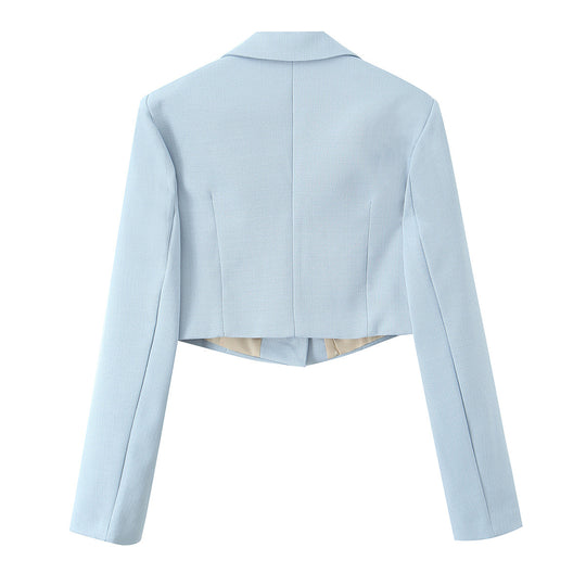 Damen Kurzblazer mit taillierter Silhouette und Reverskragen Nord Taschen