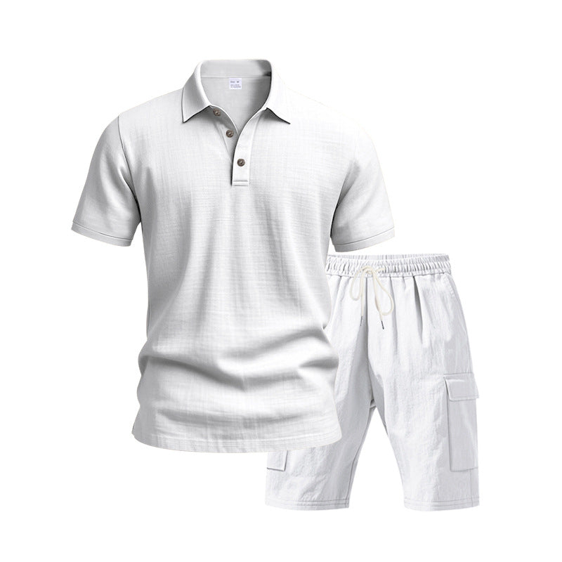 Herren Freizeit-Set mit atmungsaktivem Polo-Shirt und komfortablen Shorts