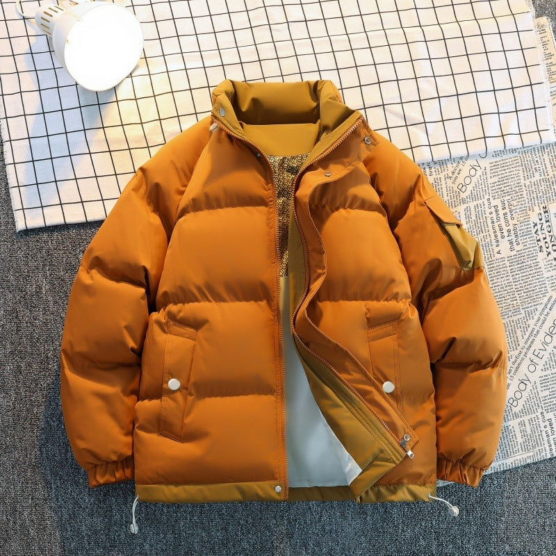 Herren Isolierte Oversize-Pufferjacke mit Kontrast-Innenfutter, Ärmeltasche & Kordelzug Nord Taschen