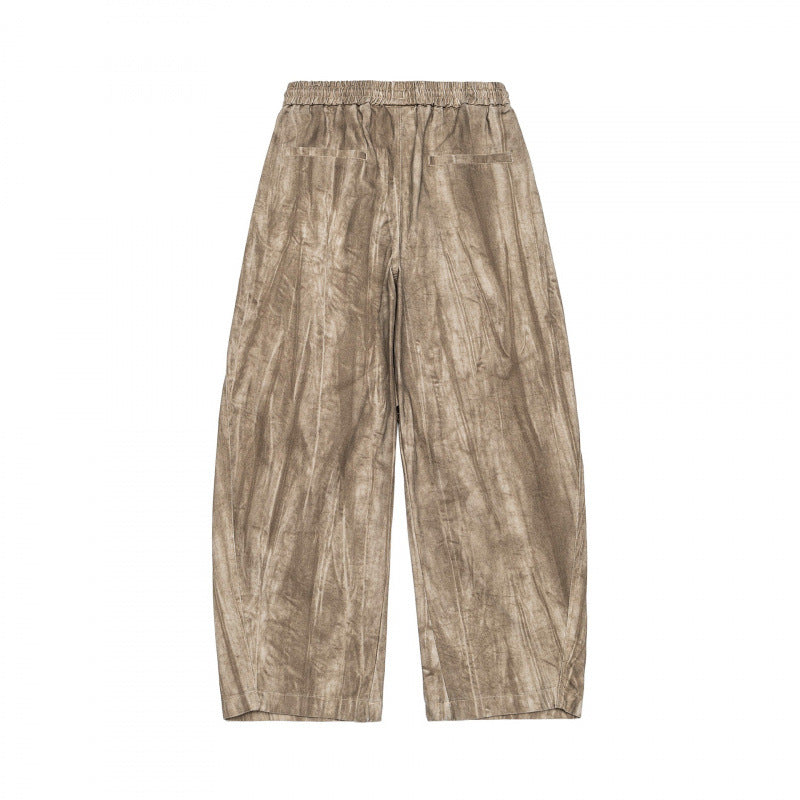 Unisex Weite Cropped-Hose mit asymmetrischen Lageinsätzen, elastischem Bund und beschichteter Struktur Nord Taschen