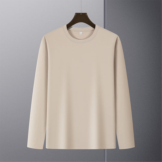 Herren Langarmshirt aus Premium-Baumwollmix mit Rundhalsausschnitt und feiner Rippstruktur Nord Taschen