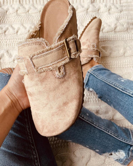 Damen Clogs mit lässigem Camouflage-Design und weichem Fußbett