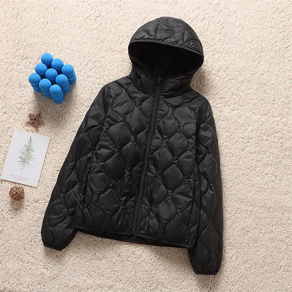 Damen Gesteppte Kapuzenjacke mit organischer Tropfensteppung und komprimierbarer Thermofüllung Nord Taschen