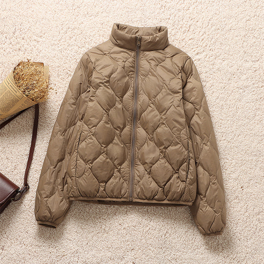 Damen leichte Stepp-Blousonjacke mit organischer Wellensteppung und Stehkragen Nord Taschen