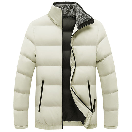 Herren Wattierte Steppjacke mit Sherpa-Innenkragen, winddichter Membran und Reißverschlusstaschen Nord Taschen