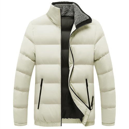 Herren Wattierte Steppjacke mit Sherpa-Innenkragen, winddichter Membran und Reißverschlusstaschen Nord Taschen