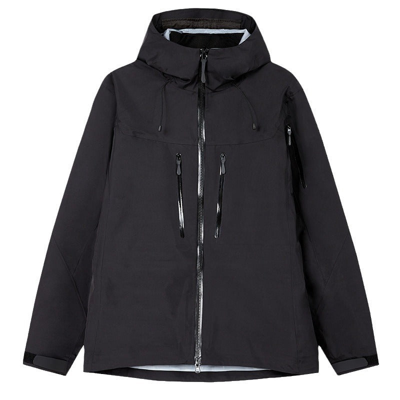 Herren Technische wasserdichte Outdoorjacke mit Kapuze und verschweißten Reißverschlüssen Nord Taschen