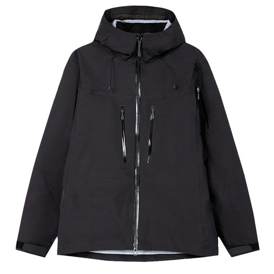 Herren Technische wasserdichte Outdoorjacke mit Kapuze und verschweißten Reißverschlüssen Nord Taschen