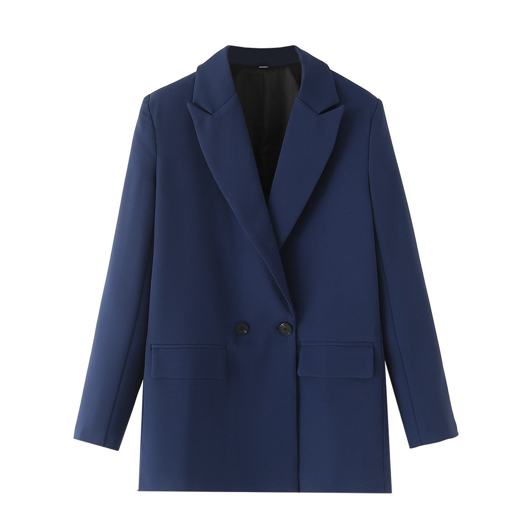 Damen Langer Oversize-Blazer mit markantem Revers, Pattentaschen und leichter Schulterpolsterung Nord Taschen