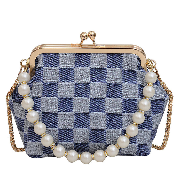 Damen elegante Beuteltasche mit Perlenschmuck Nord Taschen