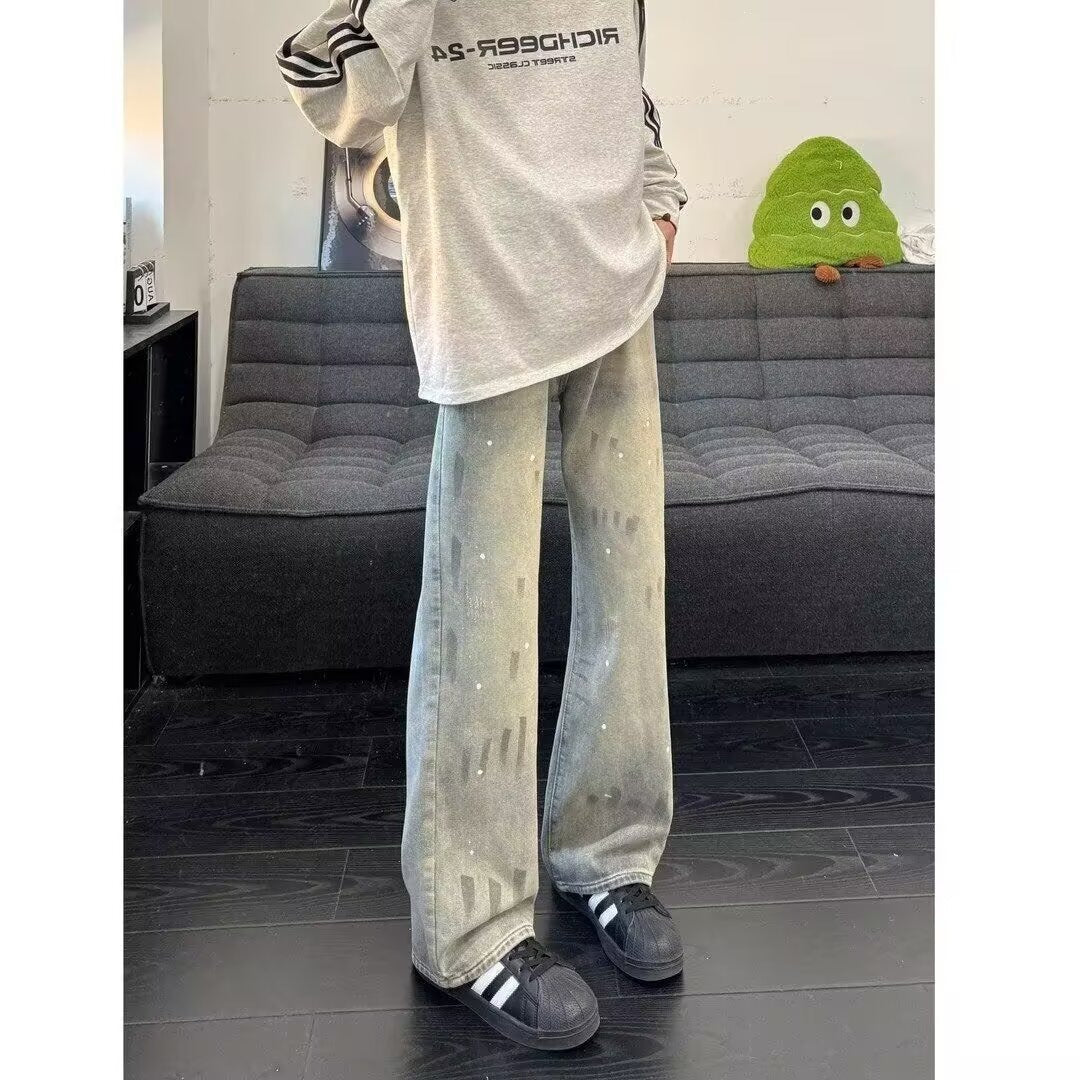 Damen Weit geschnittene Streetwear Jeans Nord Taschen