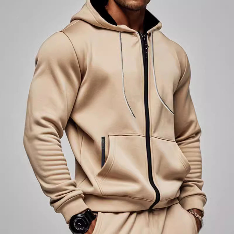 Herren Kapuzen-Sweatjacke mit durchgehendem Reißverschluss, Kängurutasche und verstellbarer Kapuze Nord Taschen